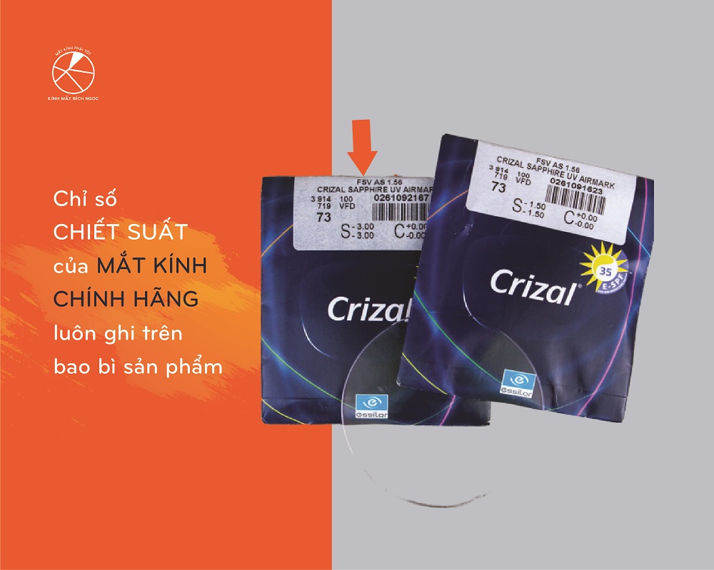 Mắt kính chính hãng Essilor